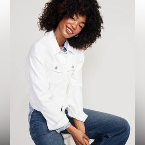 🔸NWT🔸Old Navy White-Wash Cropped Jean Jacket